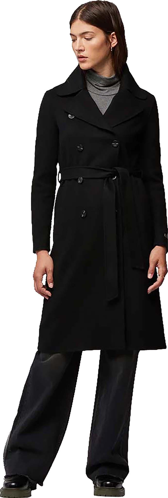 Product gallery image number 6 for product Anna Double-Face Wool Coat with Detachable Chunky Knit Collar - Women's