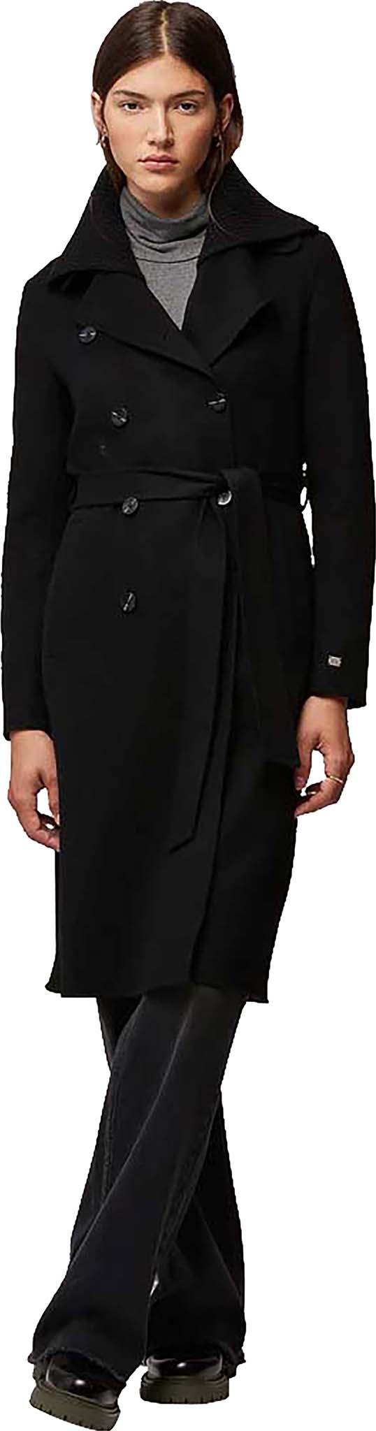 Product gallery image number 1 for product Anna Double-Face Wool Coat with Detachable Chunky Knit Collar - Women's