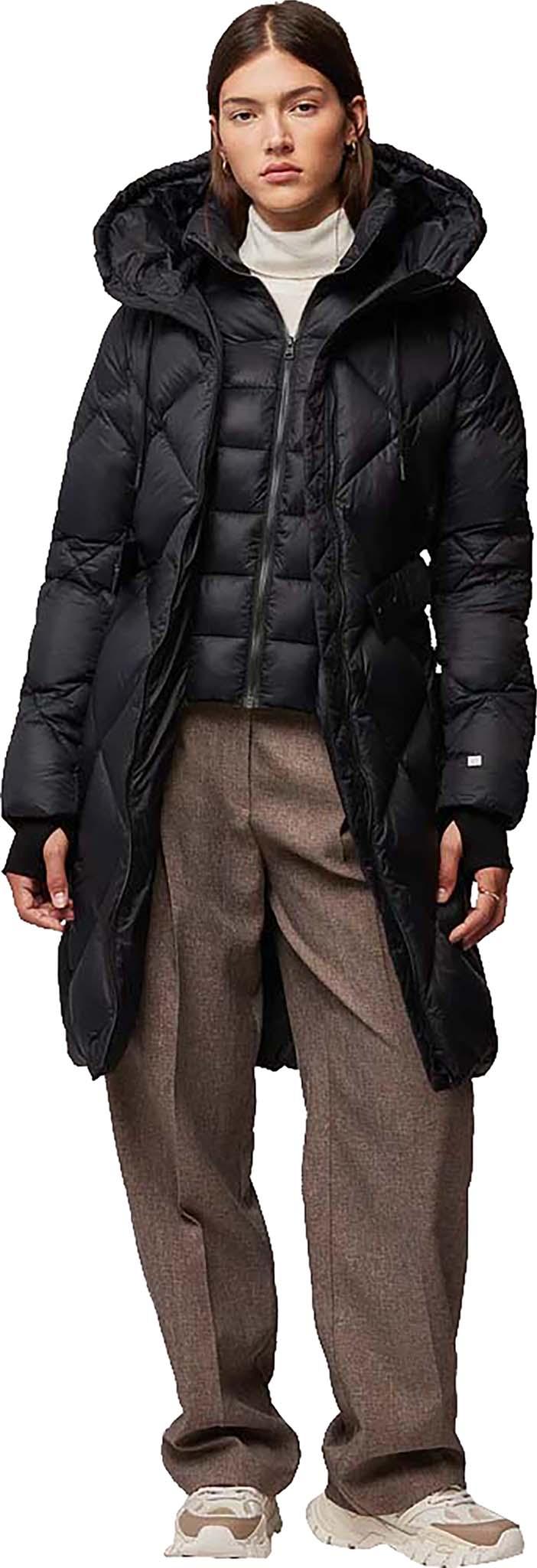 Product gallery image number 4 for product Briony Sustainable Semi-Fitted Belted Down Puffer Coat - Women's