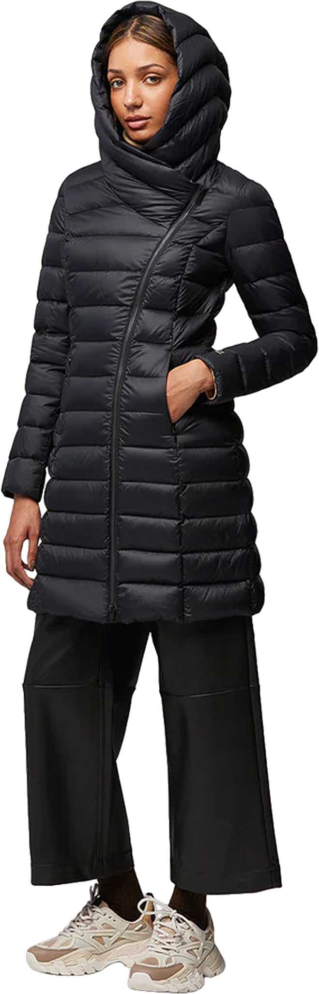 Product image for Karelle-TD Sustainable Slim-Fit Lightweight Down Coat with Hood - Women's