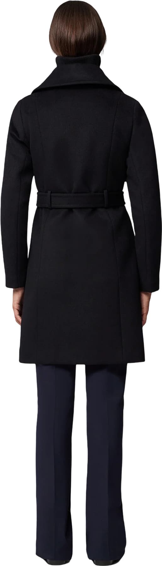 Numéro de l'image de la galerie de produits 2 pour le produit Manteau classique semi-ajusté en laine avec plastron amovible Fabianne-C - Femme