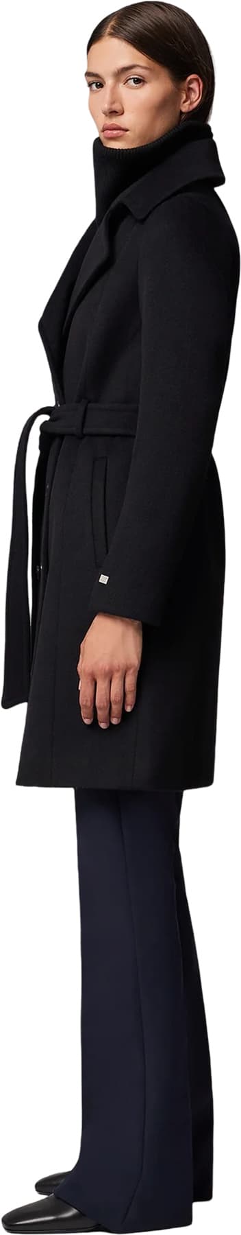 Numéro de l'image de la galerie de produits 4 pour le produit Manteau classique semi-ajusté en laine avec plastron amovible Fabianne-C - Femme