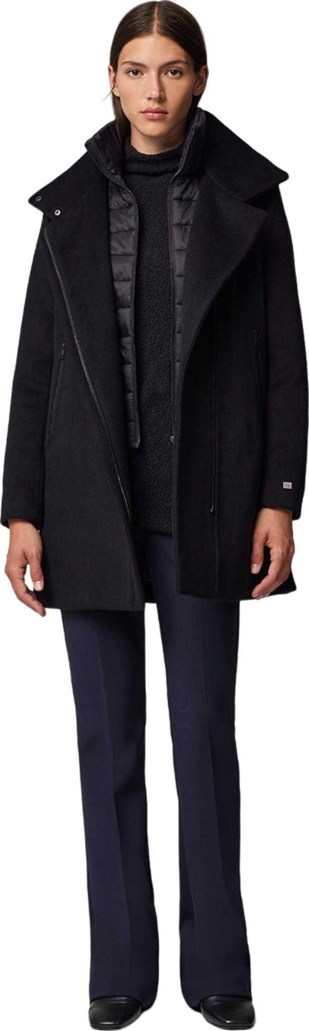 Product image for Abbi Straight-Fit Novelty Wool Coat with Puffer Collar - Women's