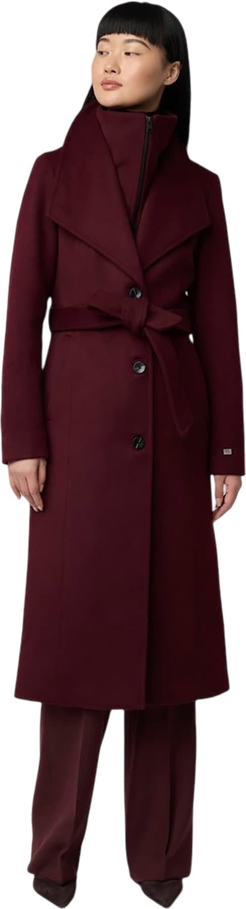 Product gallery image number 6 for product Ilana Slim-Fit Classic Wool Coat with Bib Collar - Women's