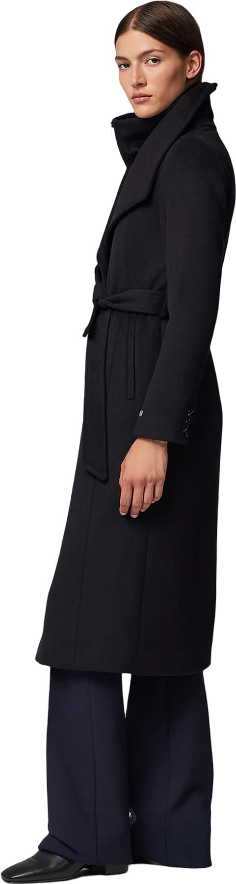 Product gallery image number 4 for product Ilana Slim-Fit Classic Wool Coat with Bib Collar - Women's