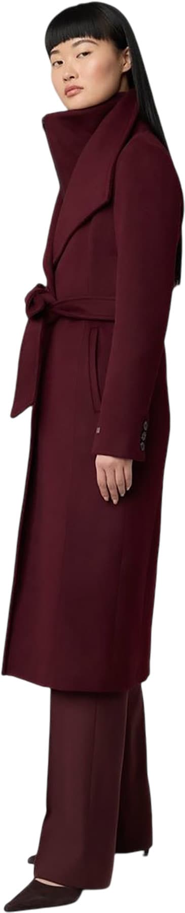 Product gallery image number 3 for product Ilana Slim-Fit Classic Wool Coat with Bib Collar - Women's