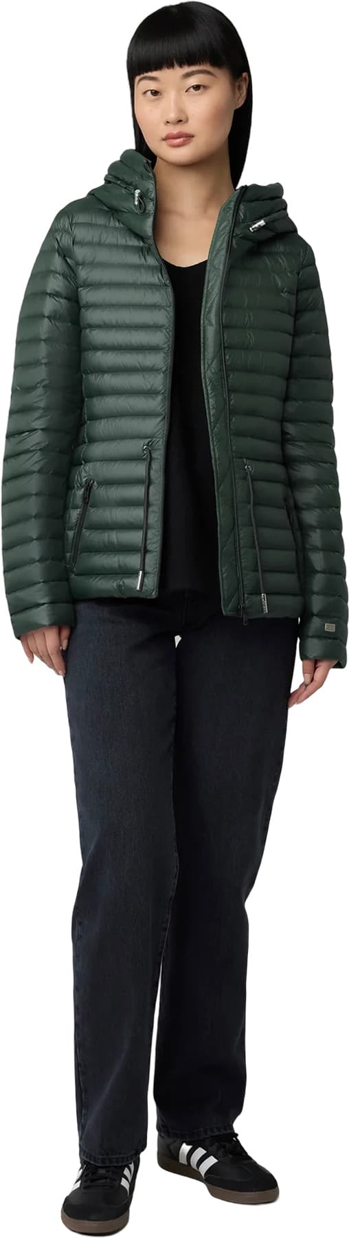 Numéro de l'image de la galerie de produits 4 pour le produit Manteau ajusté ultra léger en duvet durable avec capuchon Ayleen - Femme