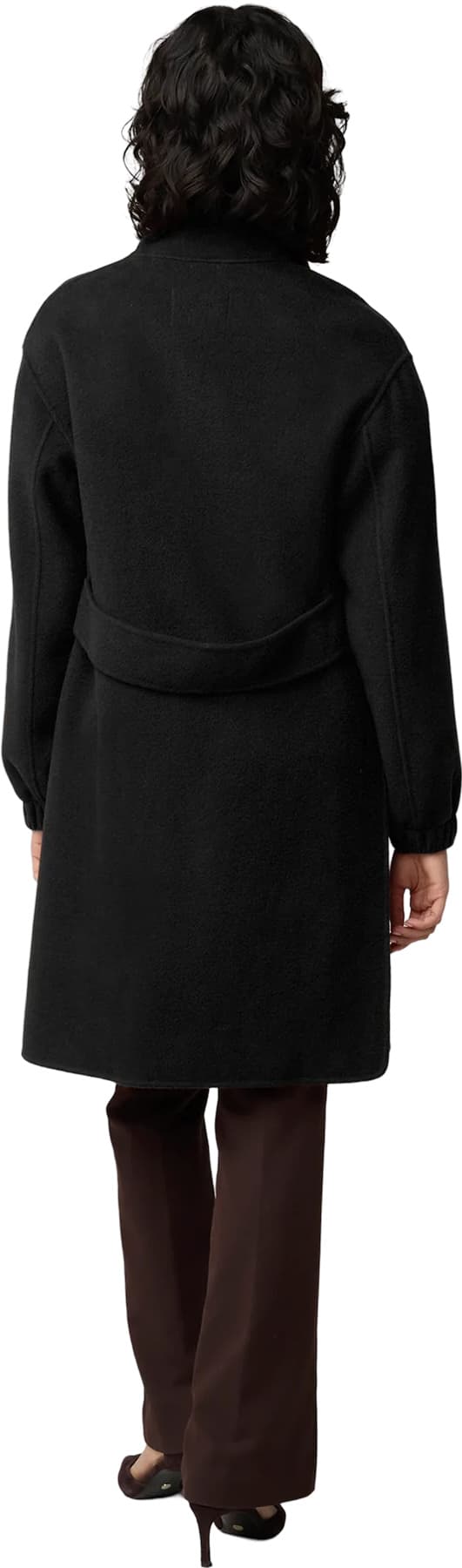 Numéro de l'image de la galerie de produits 2 pour le produit Manteau à martingale décontracté en laine double face Suzie - Femme