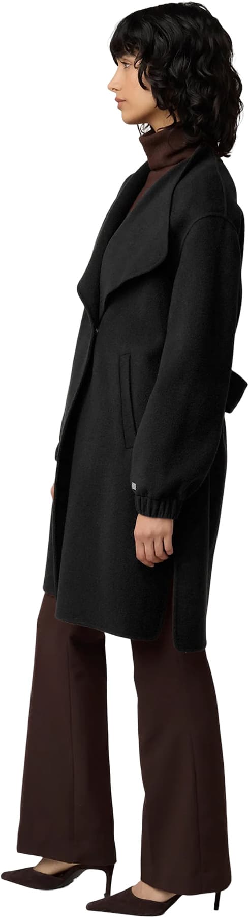 Numéro de l'image de la galerie de produits 5 pour le produit Manteau à martingale décontracté en laine double face Suzie - Femme