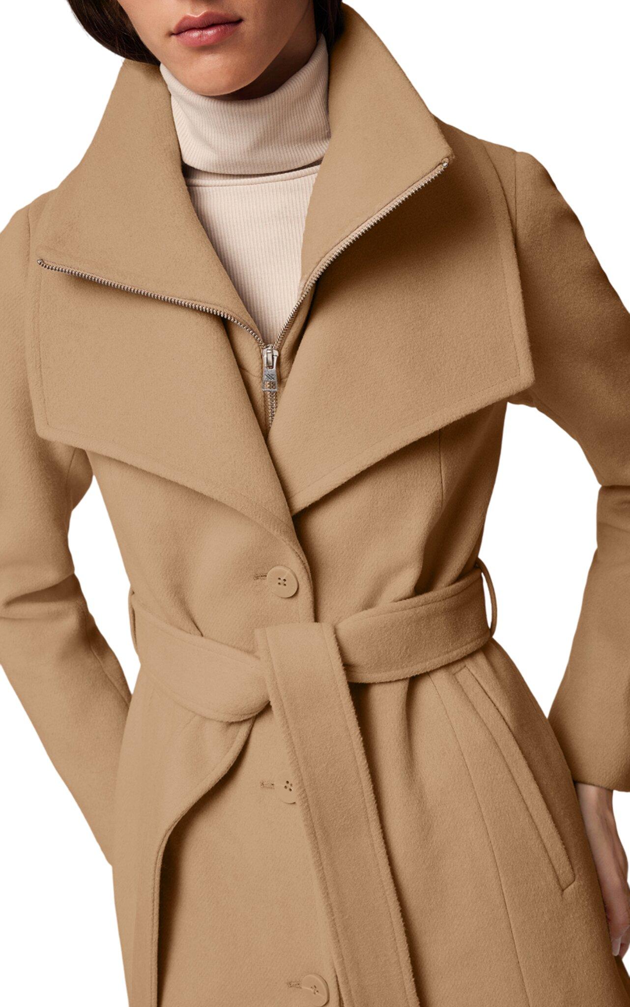 Product gallery image number 5 for product Ilana-U Wool Belted Coat with Bib - Women's 