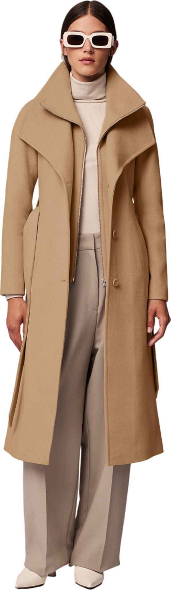 Product gallery image number 4 for product Ilana-U Wool Belted Coat with Bib - Women's 