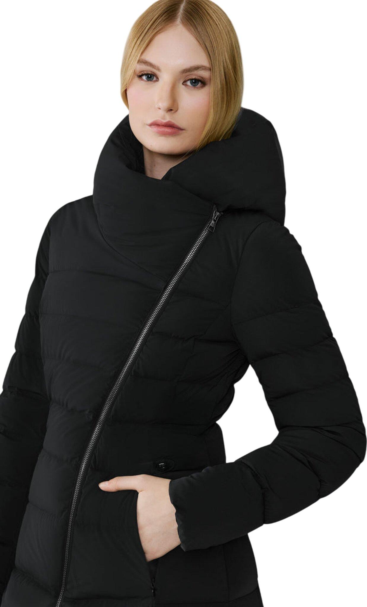 Product gallery image number 3 for product Judy-L Stretch Down Maxi Coat with Hood - Women's