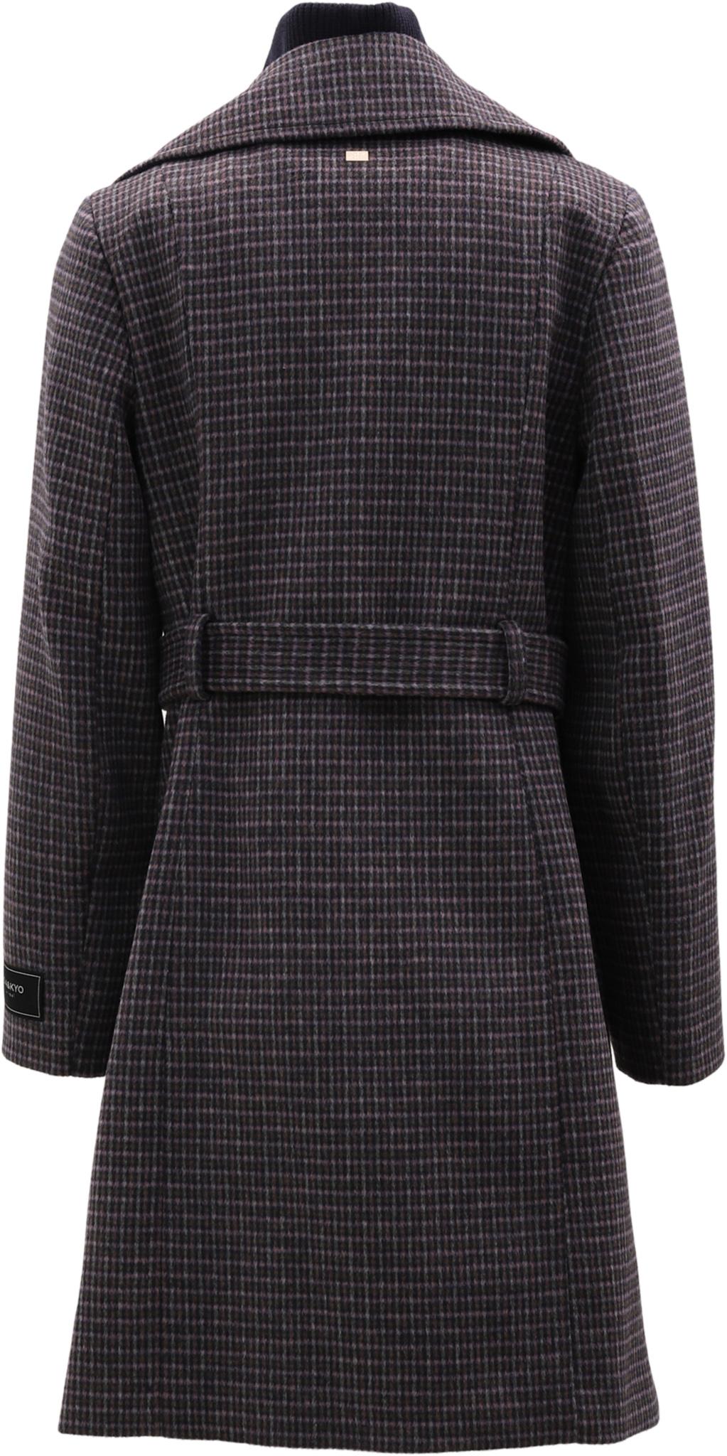 Product gallery image number 3 for product Fabianne-MC Mini-Check Wool Trench Coat with Bib - Women's