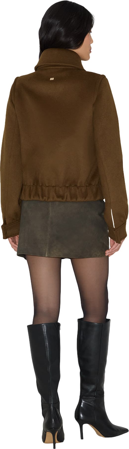 Numéro de l'image de la galerie de produits 4 pour le produit Blouson aviateur en laine classique Gene Utility - Femme