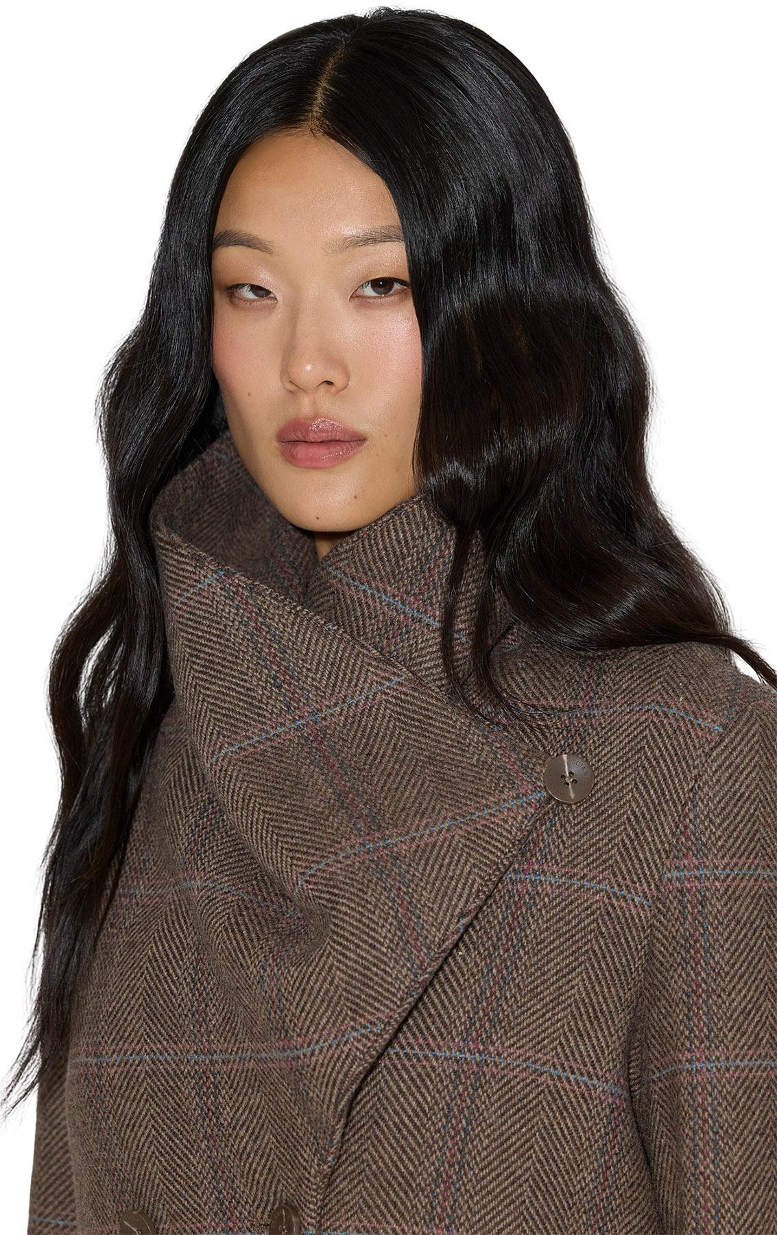 Product gallery image number 6 for product Tala-HC Double Breasted Herringbone Plaid Jacket - Women's