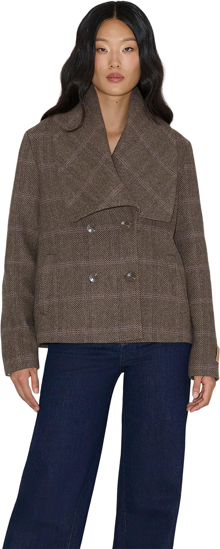 Product gallery image number 2 for product Tala-HC Double Breasted Herringbone Plaid Jacket - Women's