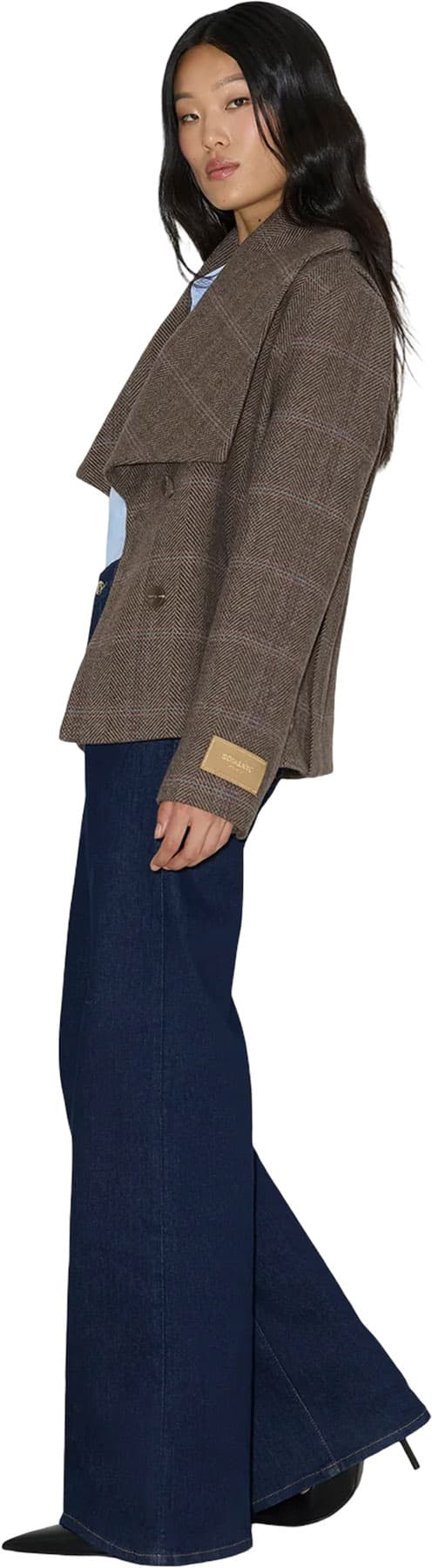 Product gallery image number 7 for product Tala-HC Double Breasted Herringbone Plaid Jacket - Women's