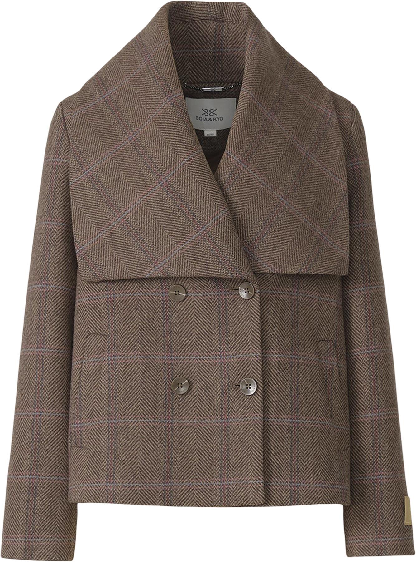 Product image for Tala-HC Double Breasted Herringbone Plaid Jacket - Women's