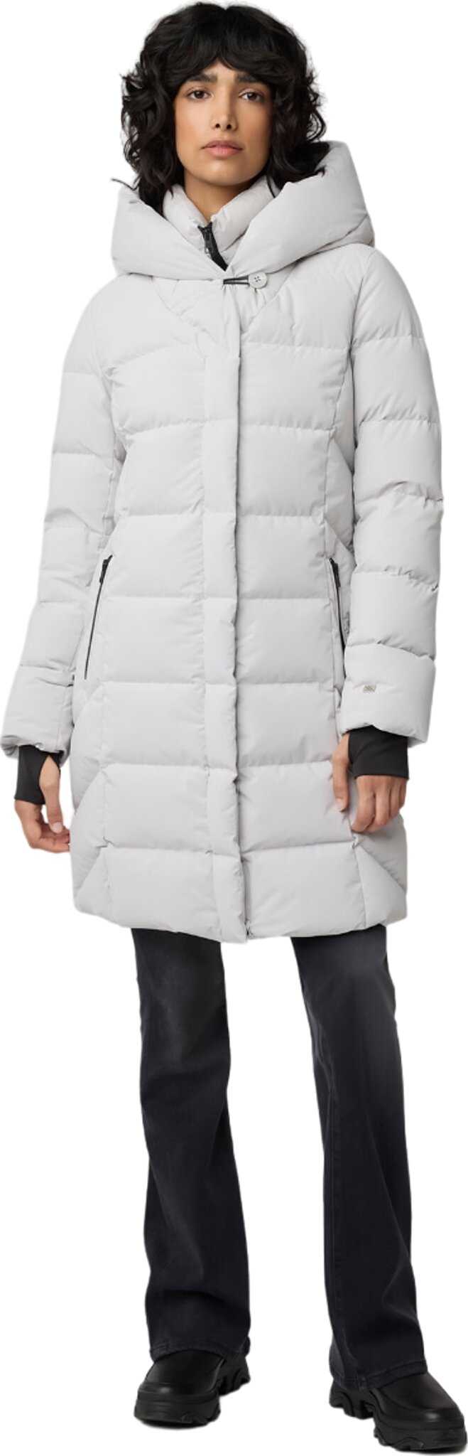 Image de produit pour Manteau classique ajusté en duvet novo avec plastron et capuchon Sonny-N - Femme