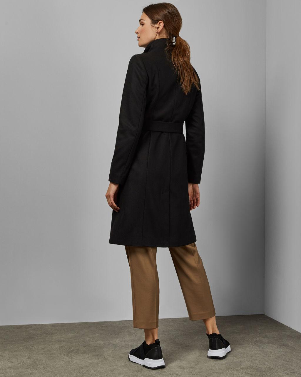 Product gallery image number 6 for product Ellgenc Long Belted Wrap Coat - Women's