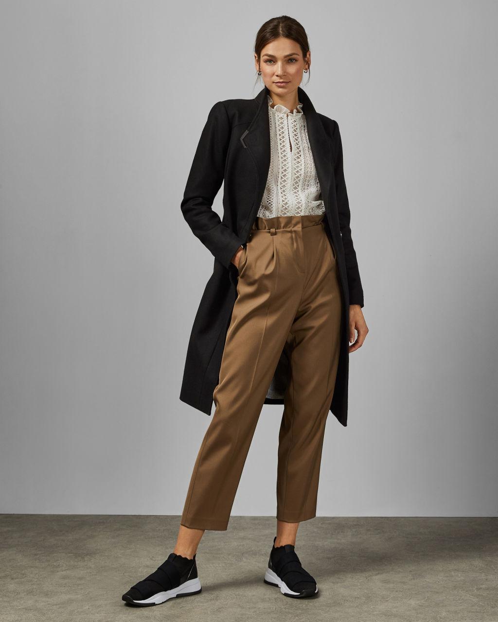 Product gallery image number 5 for product Ellgenc Long Belted Wrap Coat - Women's