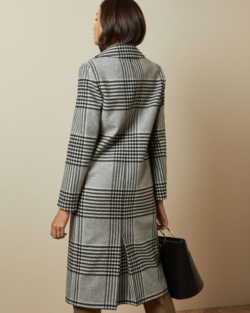 Product gallery image number 2 for product Celinna Check Straight Coat - Women's