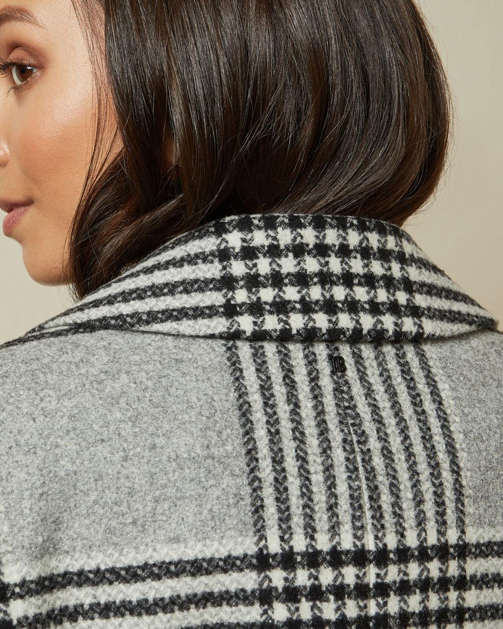 Product gallery image number 6 for product Celinna Check Straight Coat - Women's