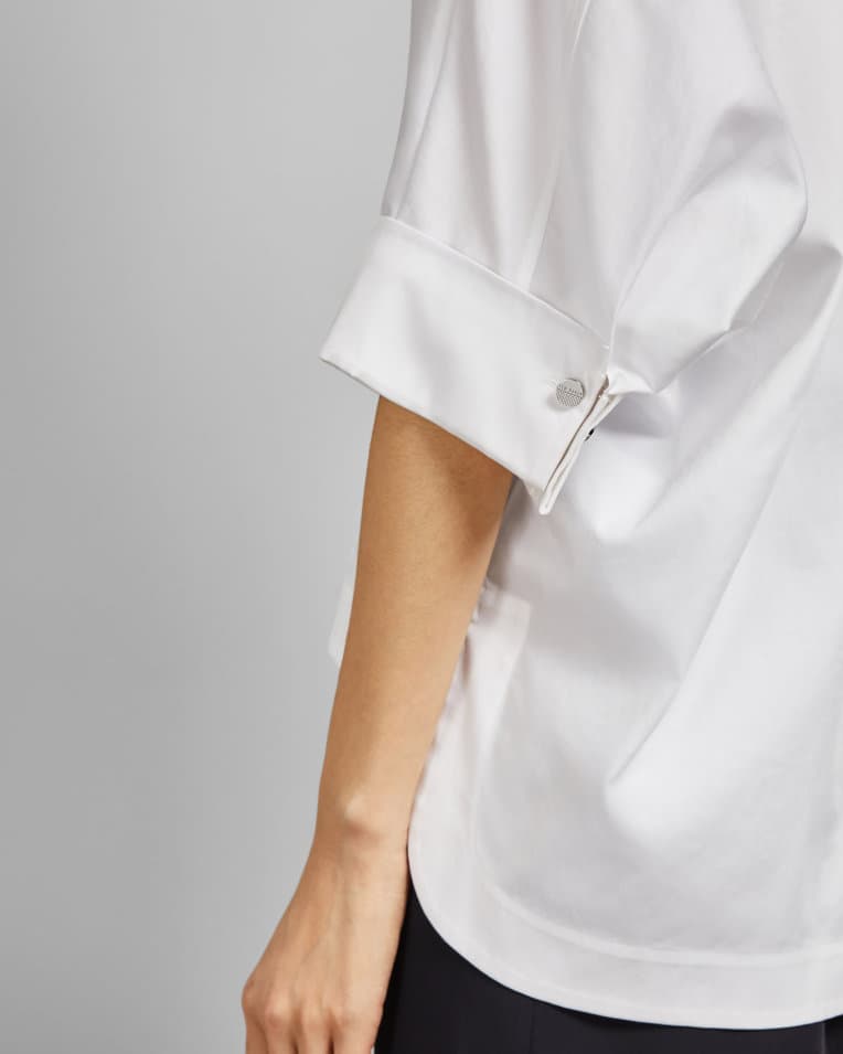 Product gallery image number 5 for product Avereye wide neck cotton batwing blouse - Women's