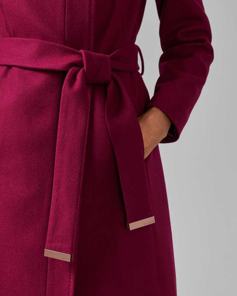Product gallery image number 4 for product Ellgenc Long Belted Wrap Coat - Women's