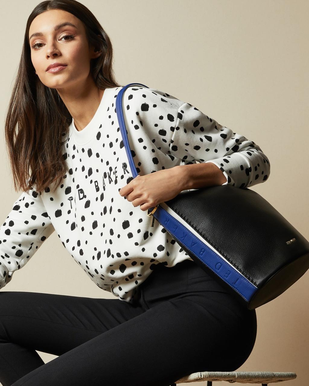 Product gallery image number 3 for product Endora Leather Shoulder Bucket Bag - Women's