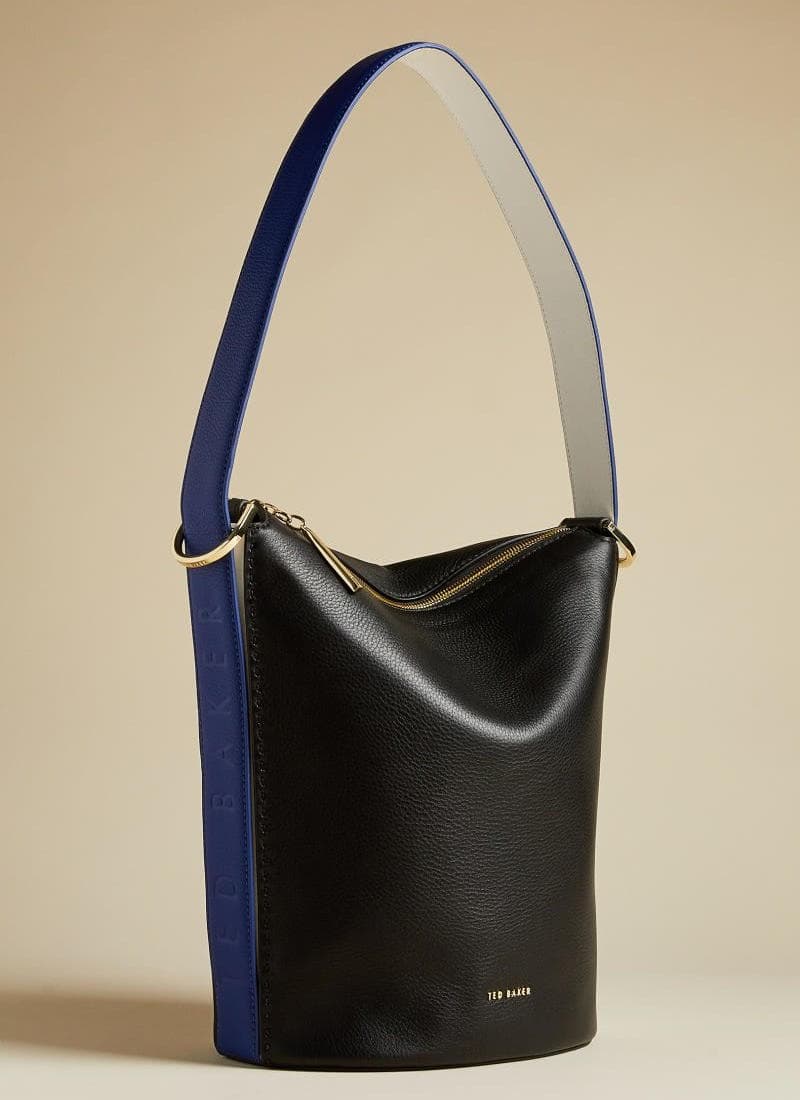 Product gallery image number 1 for product Endora Leather Shoulder Bucket Bag - Women's
