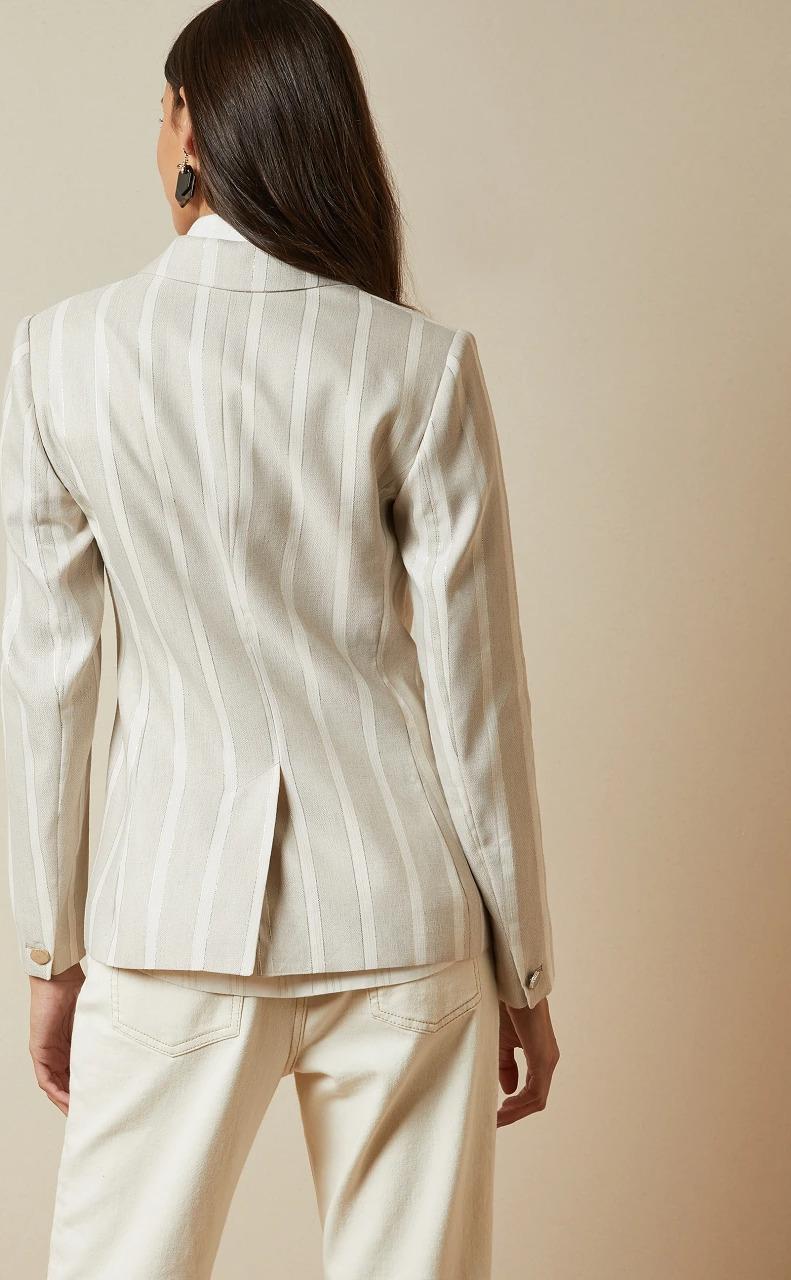 Product gallery image number 2 for product Samika Striped Linen Jacket - Women's