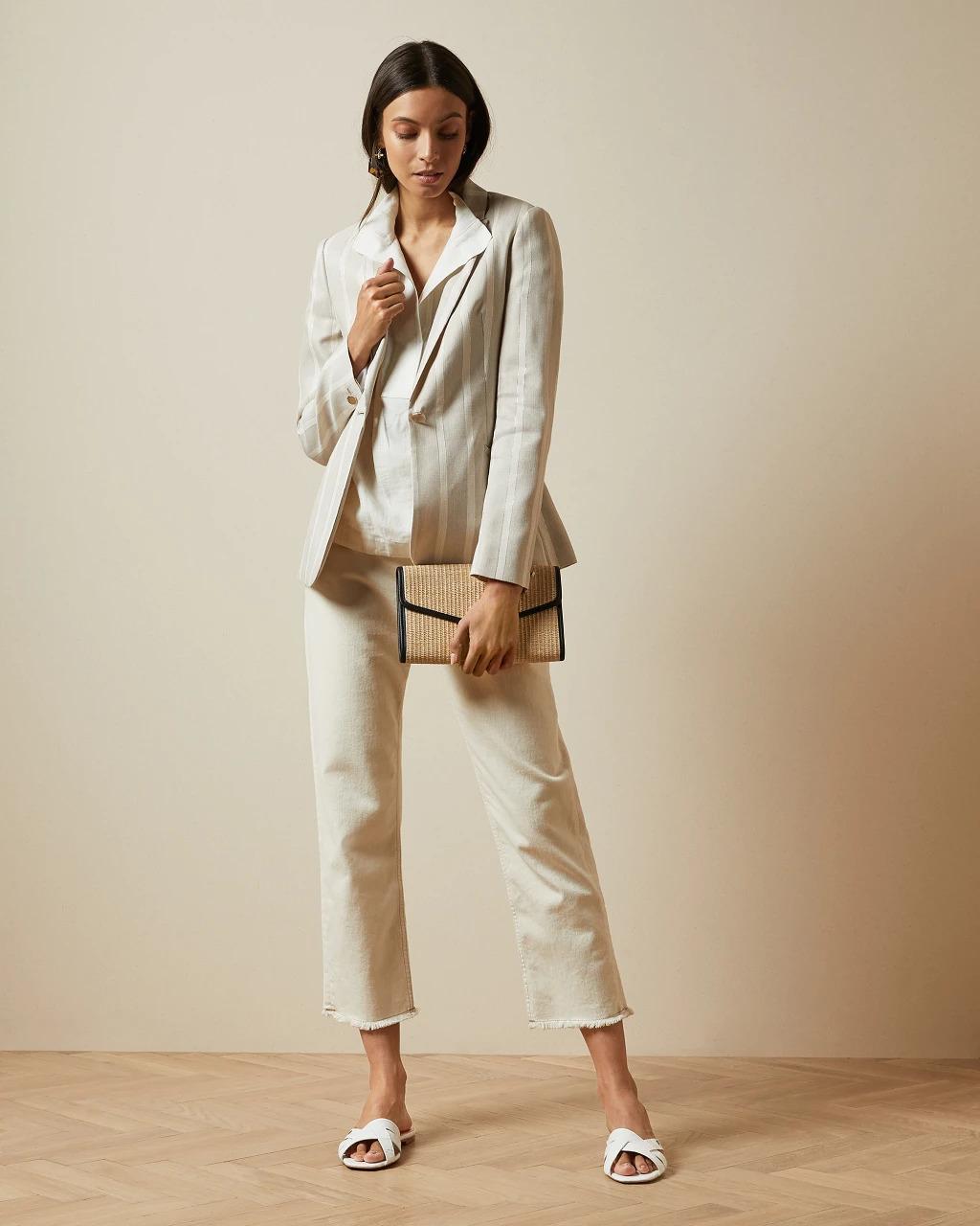 Product gallery image number 3 for product Samika Striped Linen Jacket - Women's