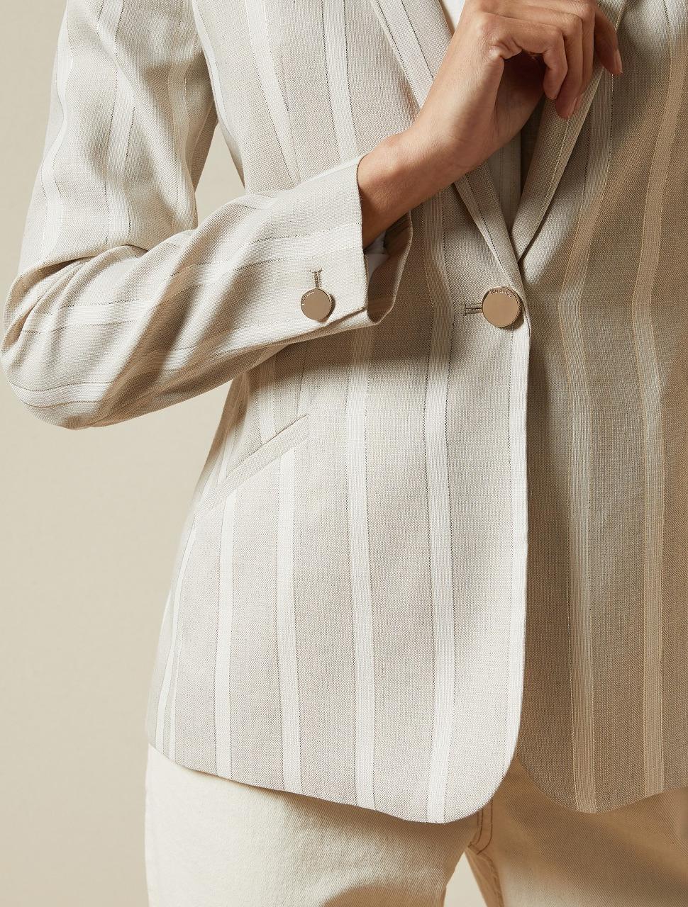 Product gallery image number 7 for product Samika Striped Linen Jacket - Women's