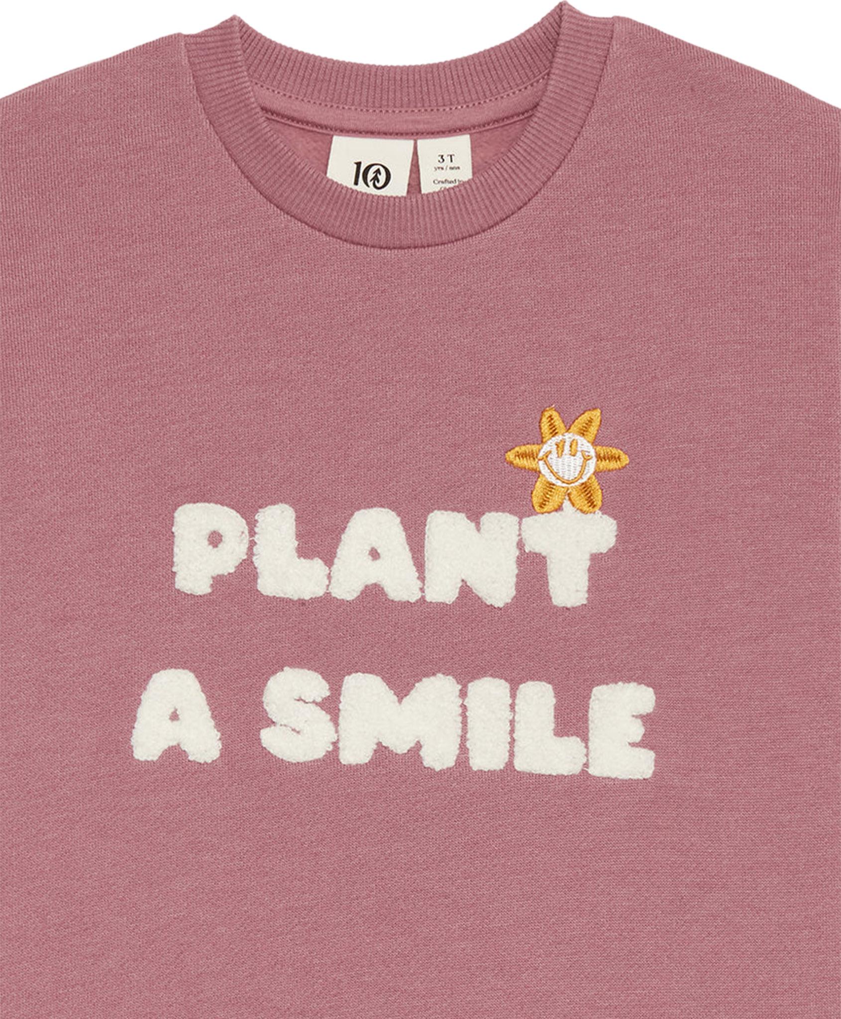 Product gallery image number 3 for product Plant A Smile Graphic Cotton Crew Neck Pullover - Kids