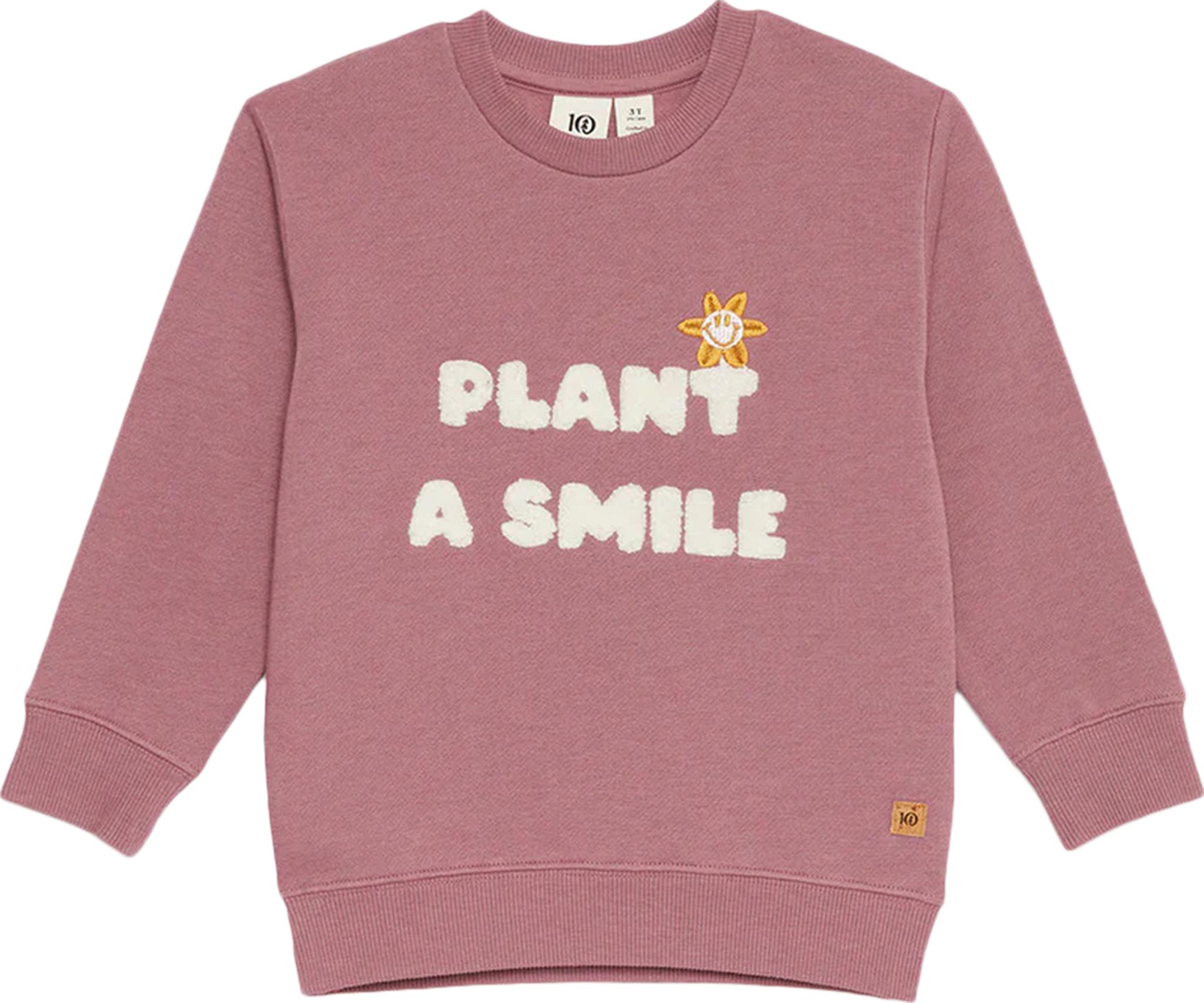 Product gallery image number 1 for product Plant A Smile Graphic Cotton Crew Neck Pullover - Kids