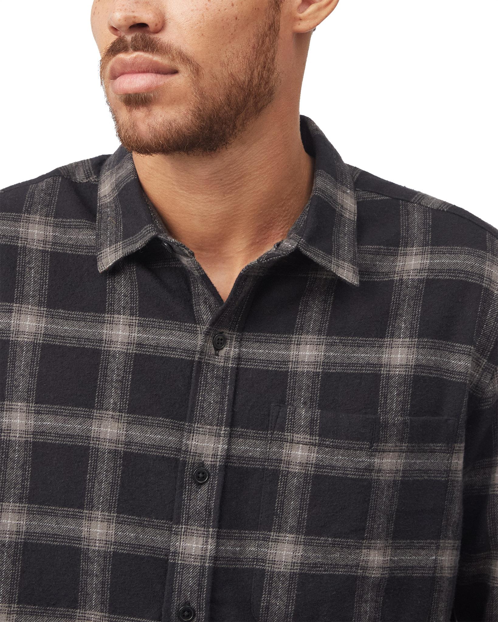 Product gallery image number 4 for product Chemise boutonnée à manches longues en kapok et coton biologique - Homme