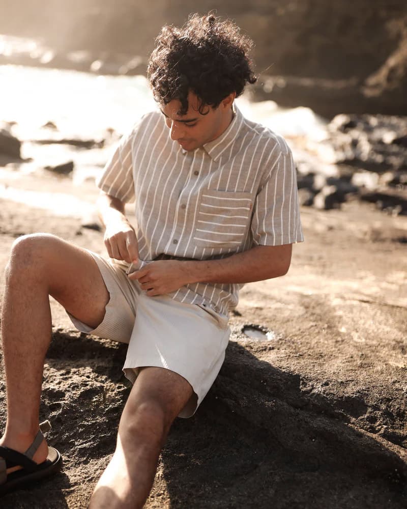 Product gallery image number 3 for product Hemp Button Up Short Sleeve Shirt - Men's
