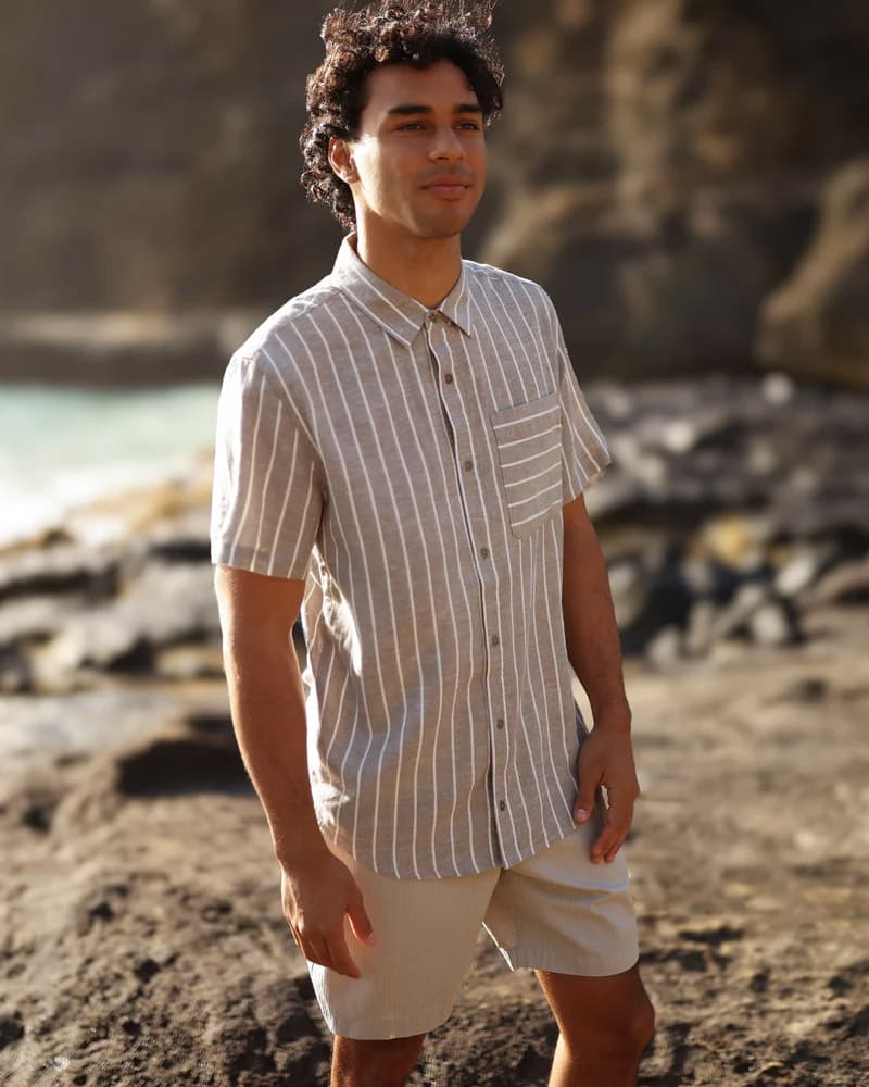 Product gallery image number 2 for product Hemp Button Up Short Sleeve Shirt - Men's