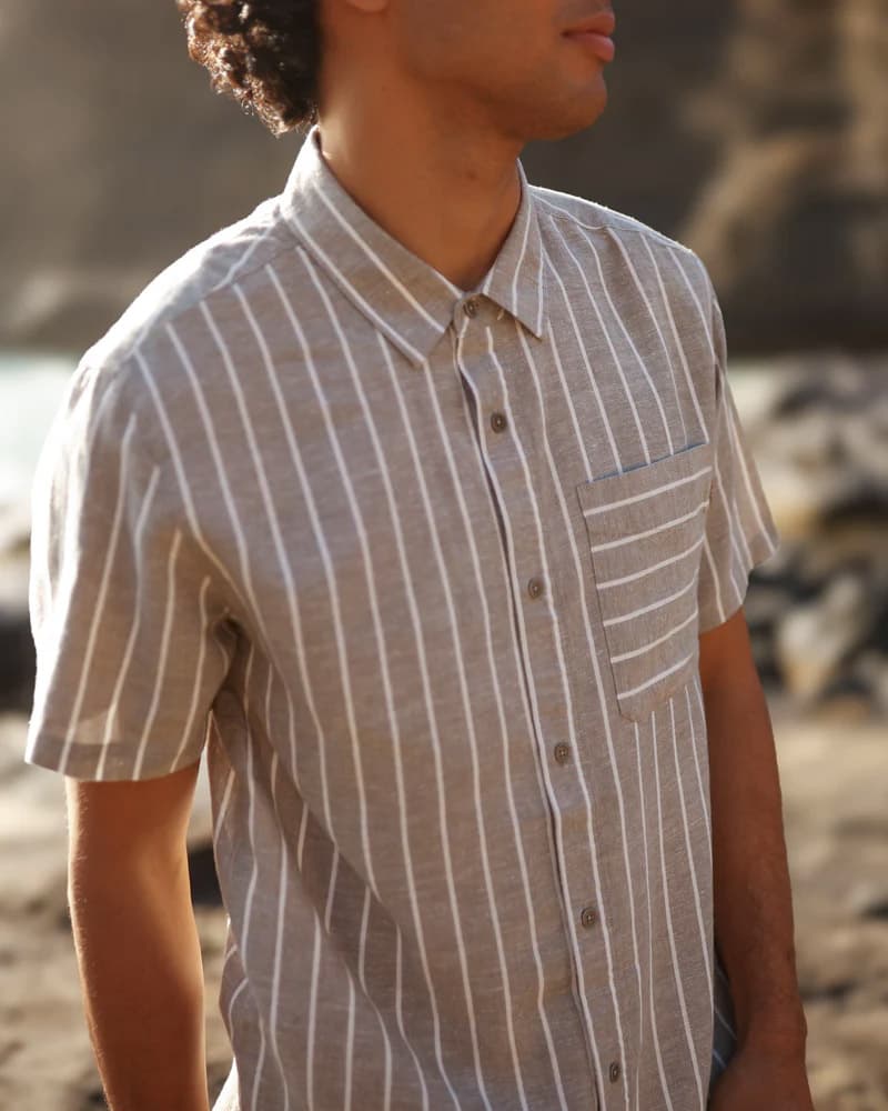 Product gallery image number 4 for product Hemp Button Up Short Sleeve Shirt - Men's