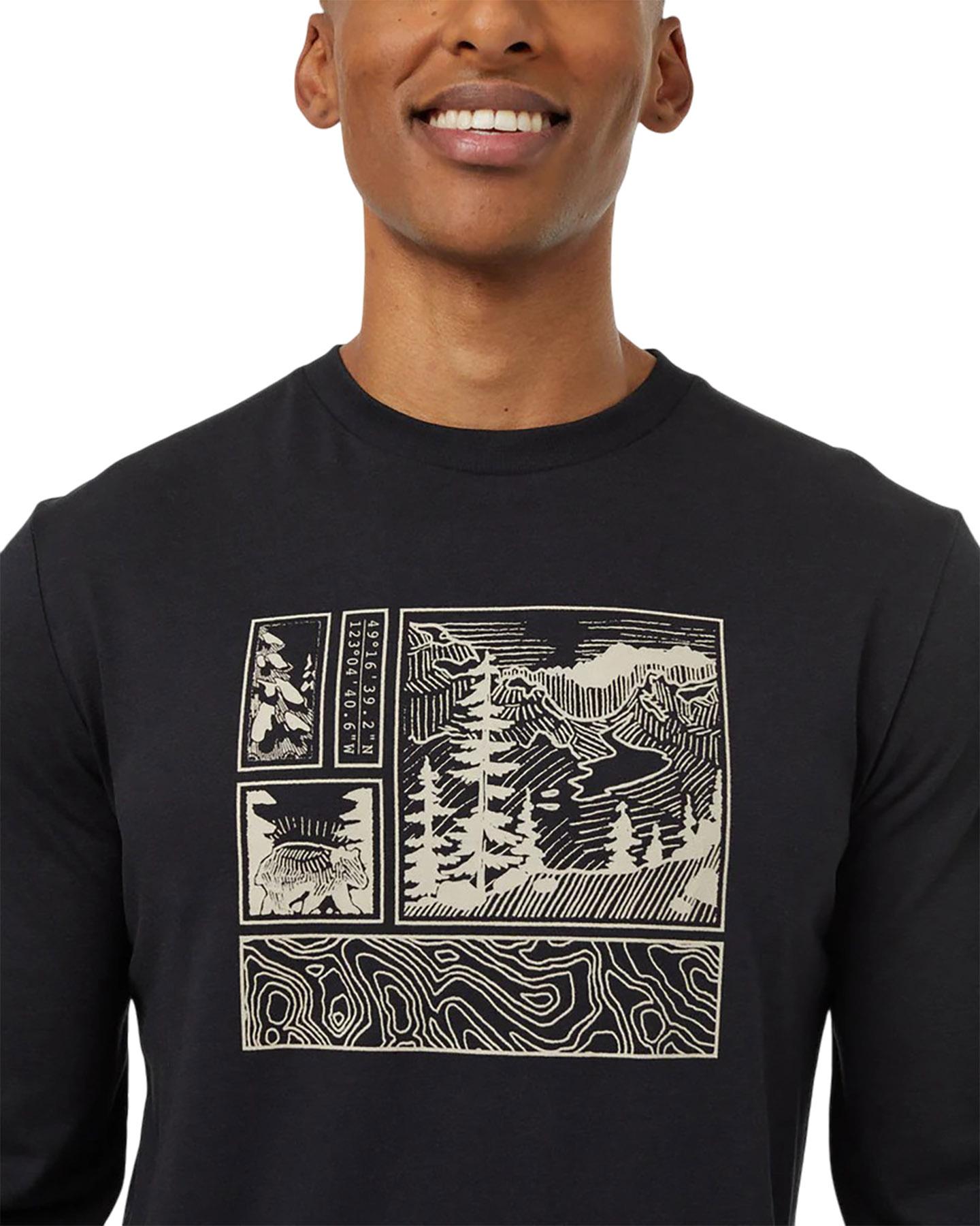 Product gallery image number 2 for product Topography Stamp Long Sleeve T-Shirt - Men's