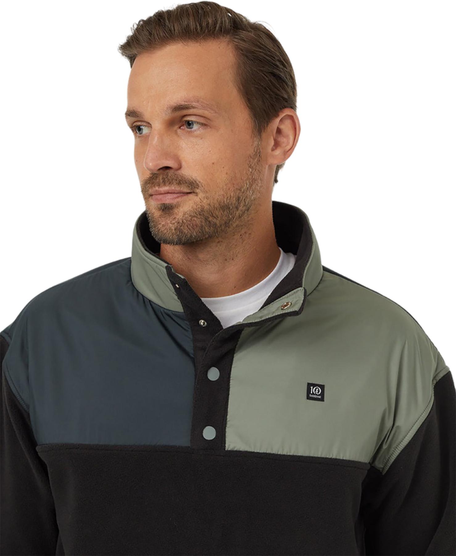 Product gallery image number 4 for product Recycled MicroFleece Contrast 1/4 Snap Sweatshirt - Men's