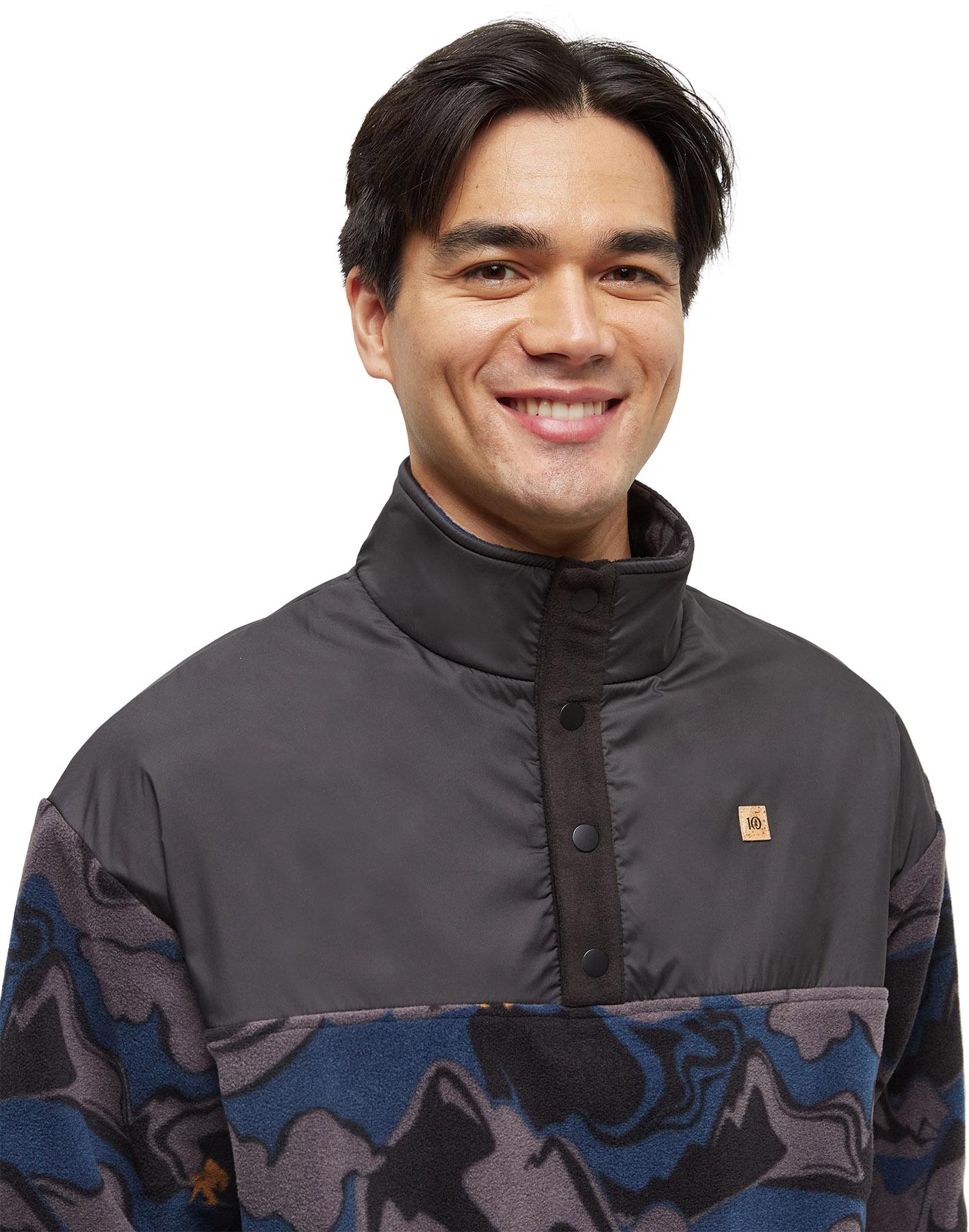 Product gallery image number 3 for product Recycled MicroFleece Contrast 1/4 Snap Sweatshirt - Men's