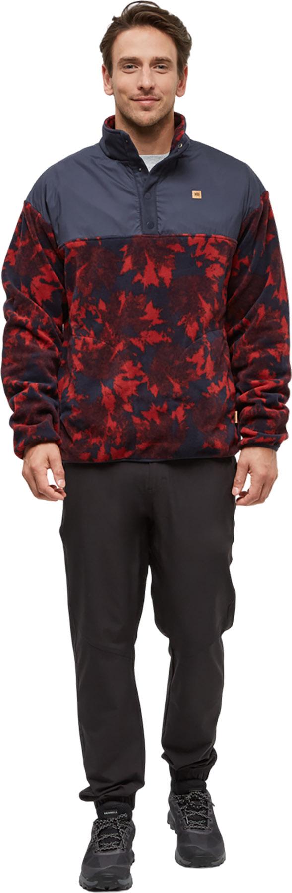 Product gallery image number 4 for product Chandail en molleton contrasté à 1/4 boutons pression Recycled MicroFleece - Homme