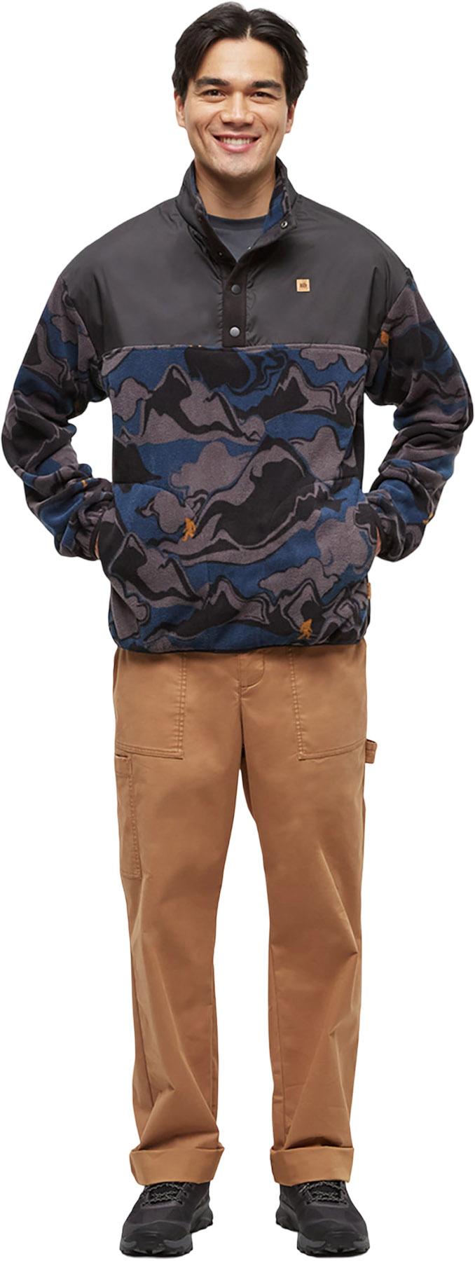 Product gallery image number 4 for product Recycled MicroFleece Contrast 1/4 Snap Sweatshirt - Men's