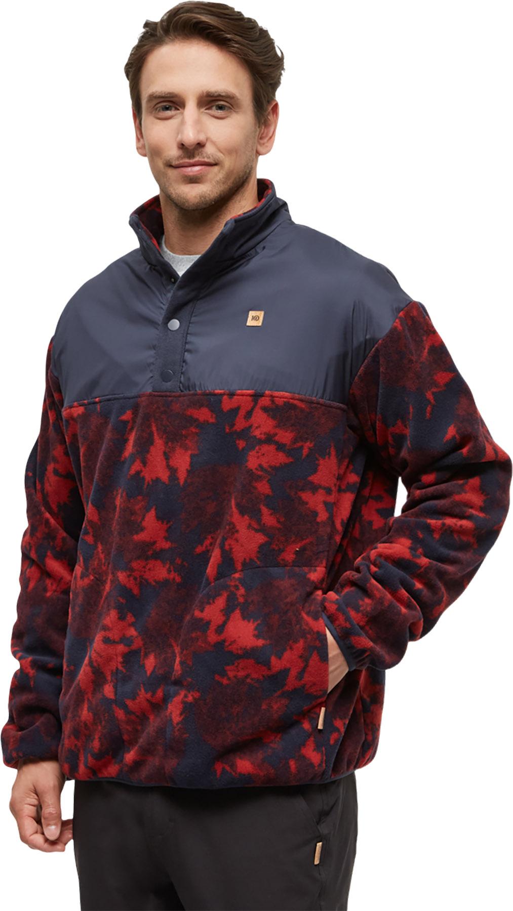 Product image for Recycled MicroFleece Contrast 1/4 Snap Sweatshirt - Men's
