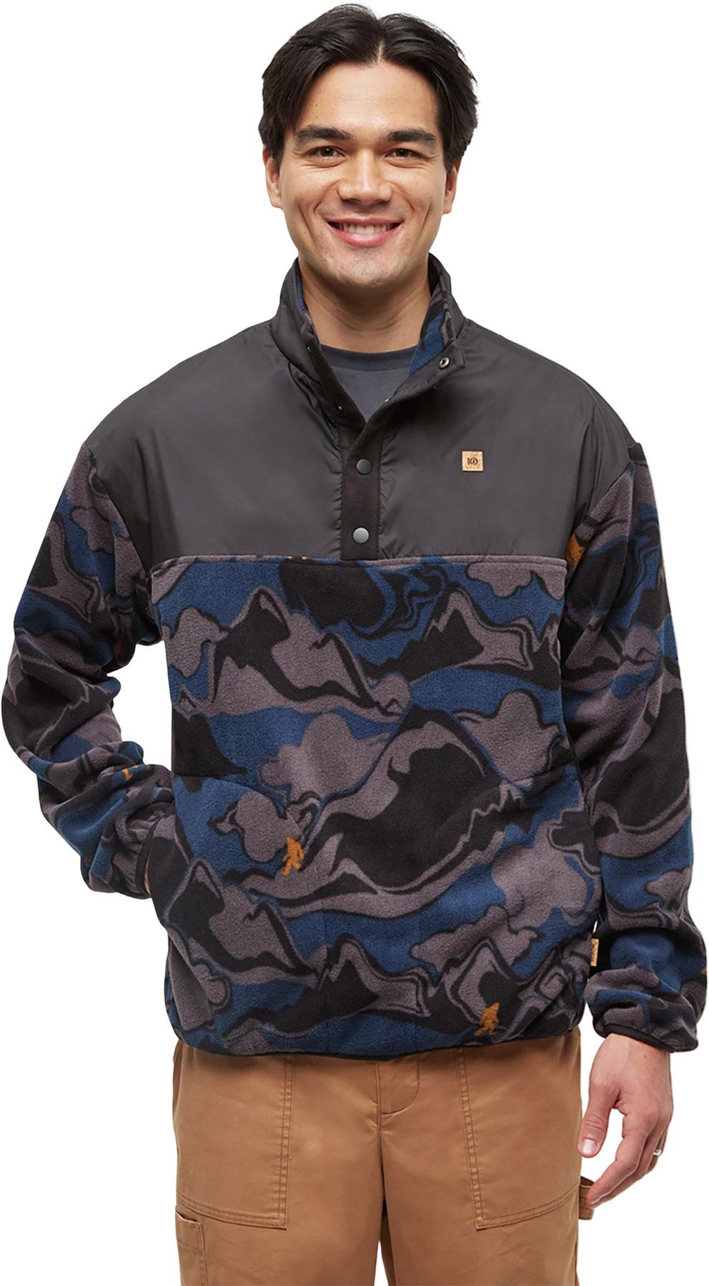 Product image for Recycled MicroFleece Contrast 1/4 Snap Sweatshirt - Men's