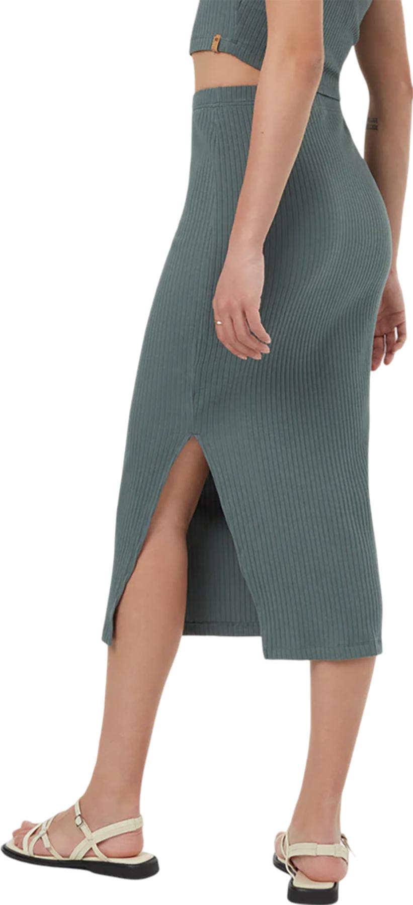 Product gallery image number 5 for product High-Rise Knit Rib Midi Skirt - Women's