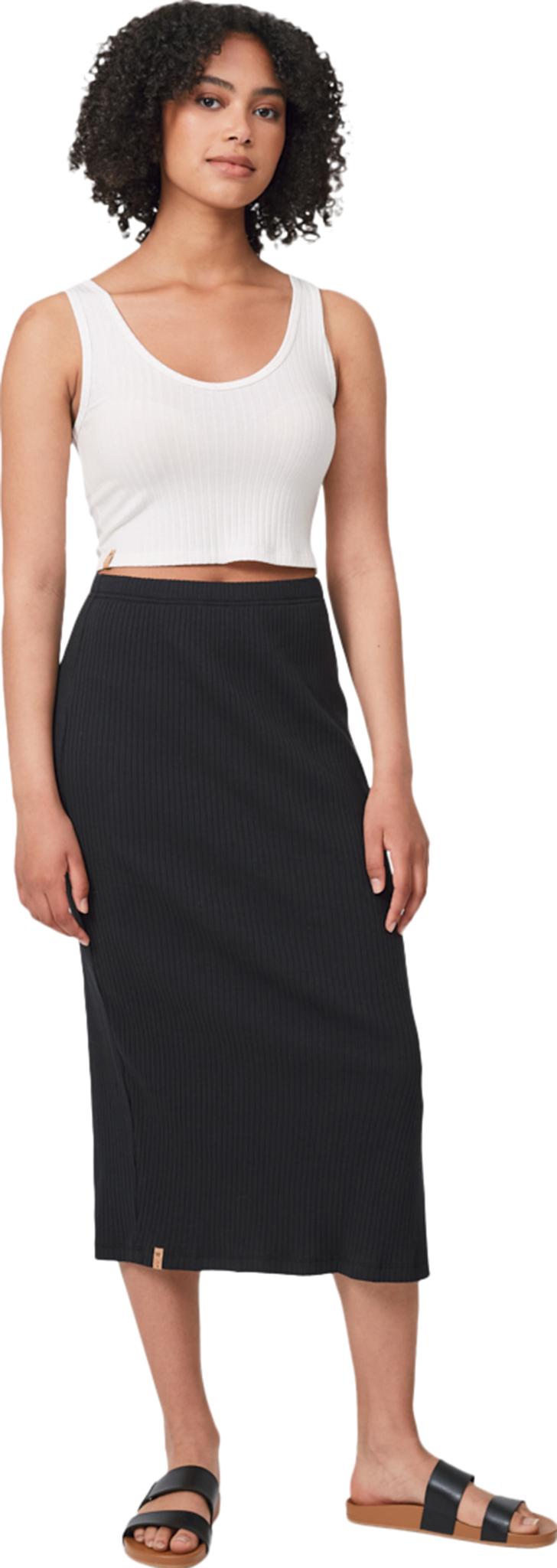 Product gallery image number 4 for product High-Rise Knit Rib Midi Skirt - Women's