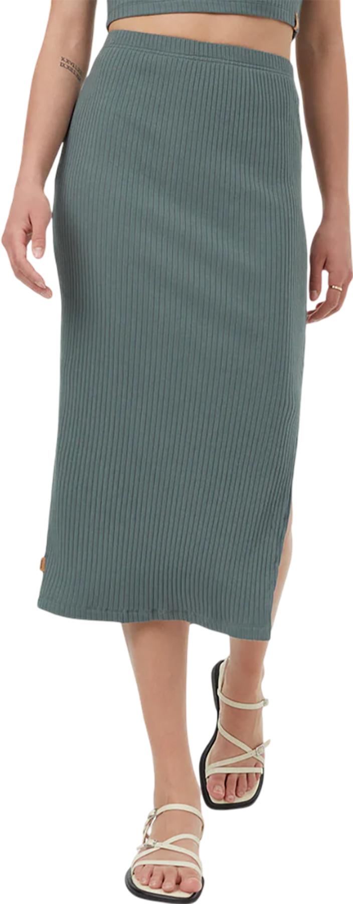 Product gallery image number 1 for product High-Rise Knit Rib Midi Skirt - Women's